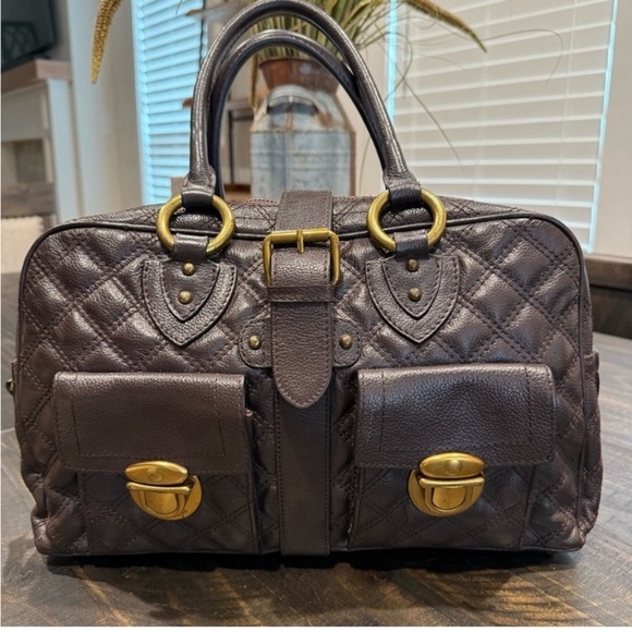 Marc Jacobs VINTAGE Quilted Leather Venetia Satchel Handbag w/ COA | MSRP $1200 - Picture 1 of 12